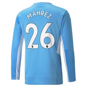 Jalkapallo Pelipaidat Manchester City Riyad Mahrez 26 Kotipaita 2021-2022 Pitkähihainen